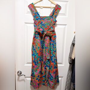Urban Outfitters Green, Pink, Red & Blue Abstract Sundress